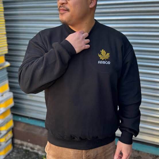Embroidered Logo Sweatshirt (Black)